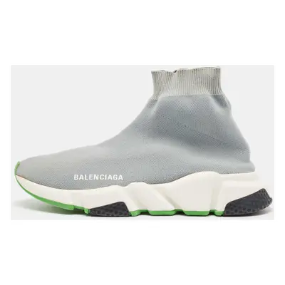 Balenciaga Grey Knit Fabric Speed Trainer Sneakers Size