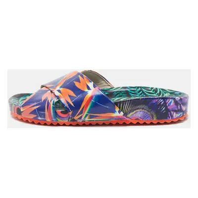 Sophia Webster Multicolor Printed Leather Slides Size 40.5