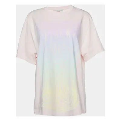 Stella McCartney Pink Graphic Print Cotton Crew Neck T-Shirt