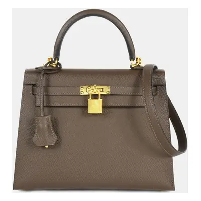 Hermes Epsom Leather Kelly Handbag