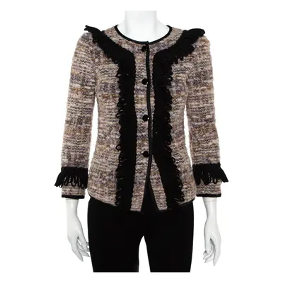 Emporio Armani Multicolor Tweed Button Front Jacket