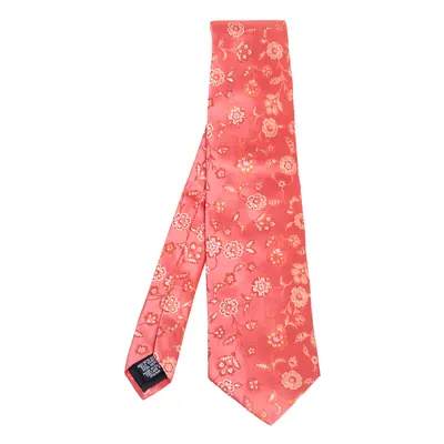 Boss By Hugo Boss Pink Floral Jacquard Silk Tie