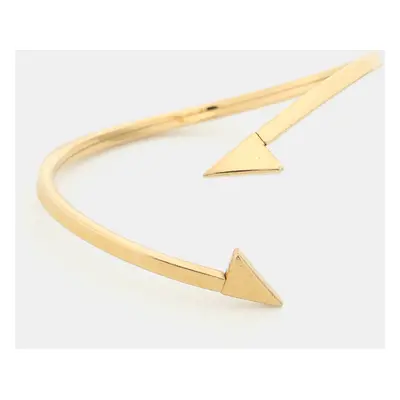 Chloe Gold Tone Metal Open Cuff Bracelet