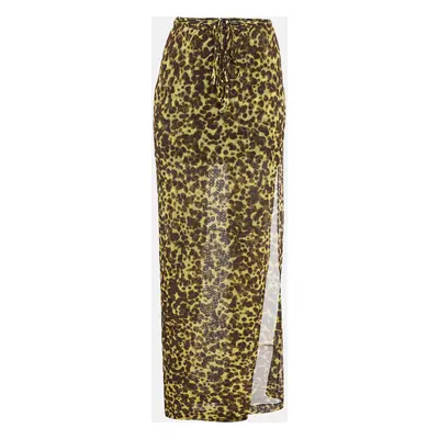 Versace Le Bonitas Yellow Leopard Print Mesh Cover-Up Set