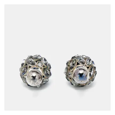 Dior Tribales Crystals Silver Tone Earrings