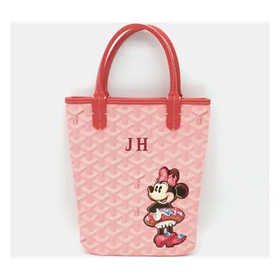 Goyard x Disney Pink Canvas Poitier Handbag