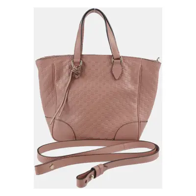 Gucci Pink Microguccissima Leather Medium Bree Tote Bag