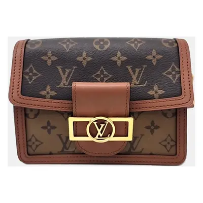 Louis Vuitton Brown Monogram Reverse Canvas Mini Dauphine Shoulder Bag