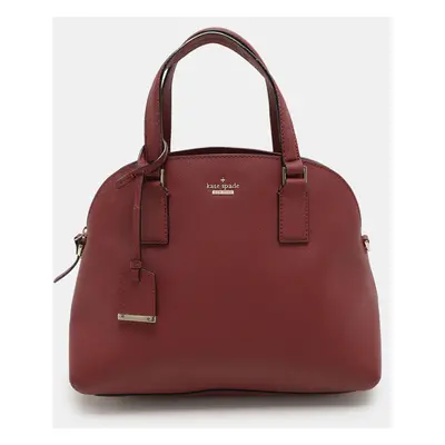 Kate Spade Burgundy Leather Sylvia Dome Satchel