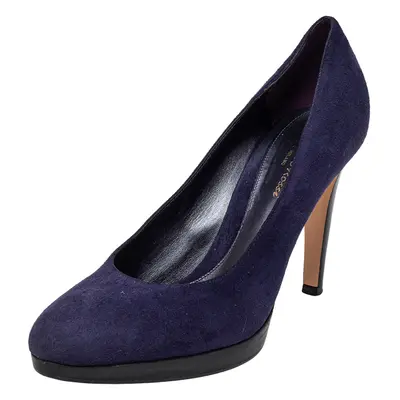 Gianvito Rossi Blue Suede Pumps Size