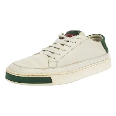 Gucci White Leather Low Top Sneakers Size 40.5