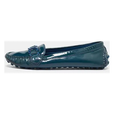 Louis Vuitton Blue Patent Leather Oxford Size