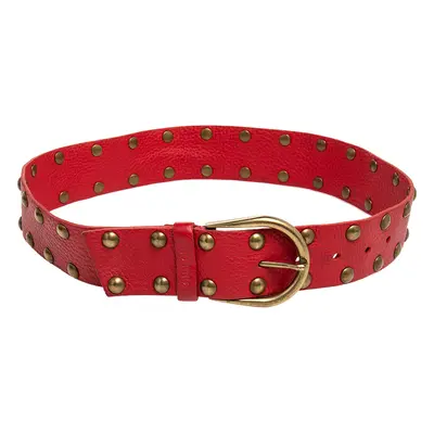 Miu Miu Red Leather Studded Belt