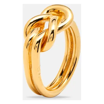 Hermes Gold Tone Scarf Ring