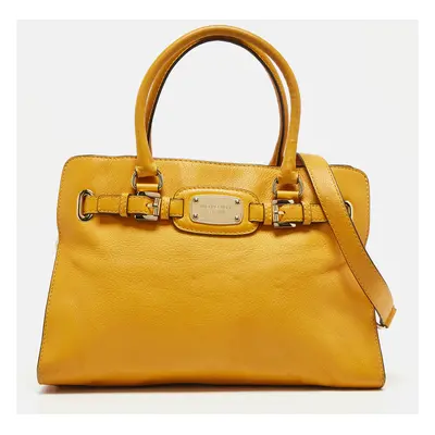 Michael Kors Mustard Leather East/West Hamilton Tote