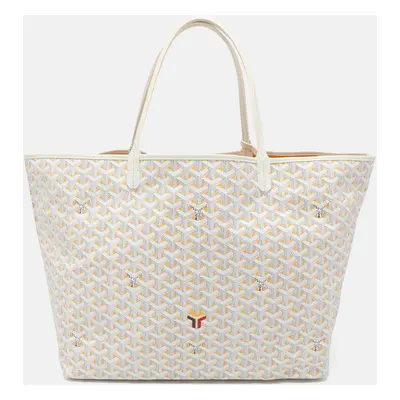 Goyard White Goyardine Coated Canvas and Leather Saint Louis Claire Voie GM Tote