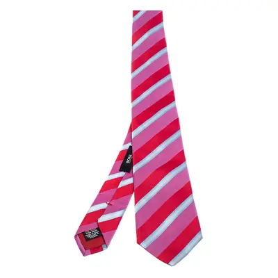 Boss By Hugo Boss Multicolor Striped Silk Narrow Tie