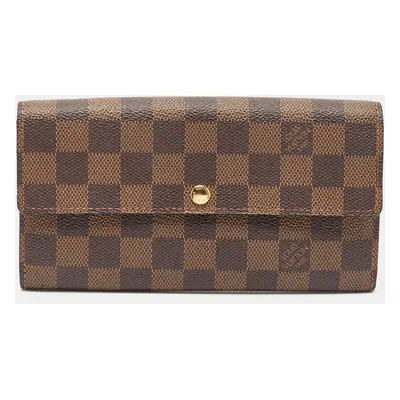 Louis Vuitton Damier Ebene Canvas Sarah Wallet