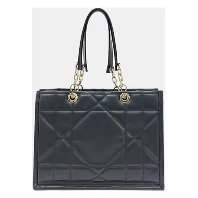 Christian Dior Black Leather Essential Medium Tote Bag