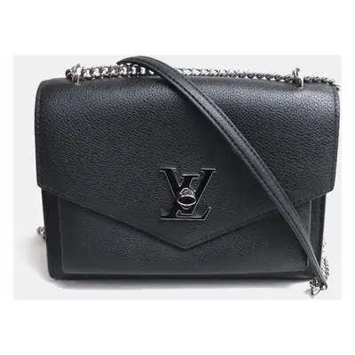 Louis Vuitton Black Leather My Lockme Chain Shoulder Bag