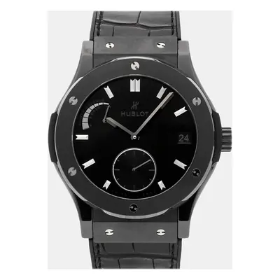 Hublot Black Ceramic Classic Fusion 516.CM.1440.LR Manual Winding Men's Wristwatch mm