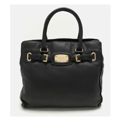 MICHAEL Michael Kors Black Leather Hamilton North South Tote