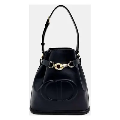 Christian Dior Black Leather Ce Dior Medium Handbag