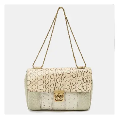 Chloe Light Green/Cream Large Elsie Shoulder Bag