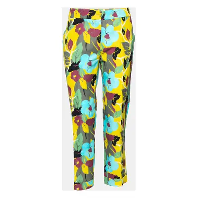 Etro Multicolor Floral Printed Cotton Trousers