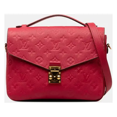 Louis Vuitton Red Monogram Empreinte Pochette Metis Shoulder Bag