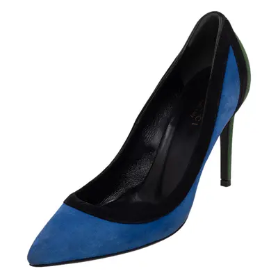 Gucci Tricolor Suede Pointed Toe Pumps Size 35.5