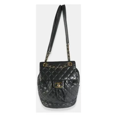 Chanel Black Quilted Calfskin Urban Spirit Backpack Bag