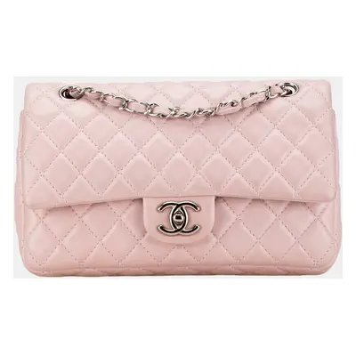 Chanel Pink Medium Classic Lambskin Double Flap