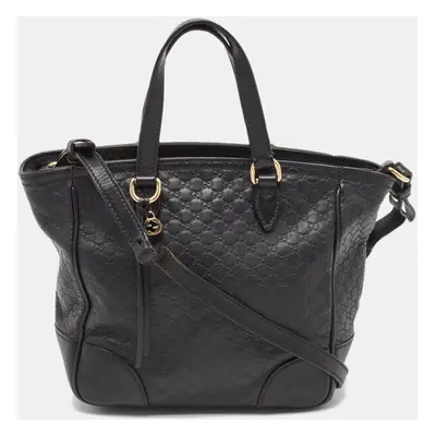 Gucci Black Guccissima Leather Small Bree Tote