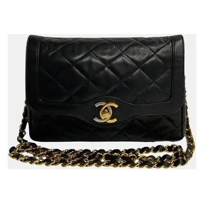 CHANEL Black Quilted Lambskin Vintage Mini Paris-Limited Flap Bag