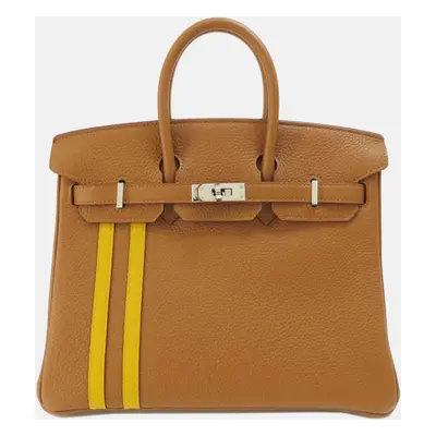 Hermes Gold Togo Birkin Officier Handbag