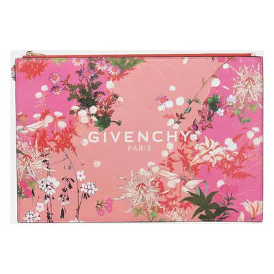 Givenchy Medium Iconic Floral Print Coated Canvas Pouch