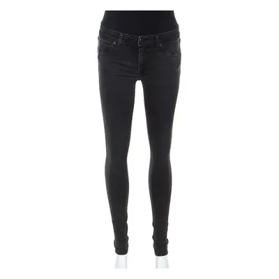 Burberry Brit Dark Grey Denim Skinny Low Rise Jeans