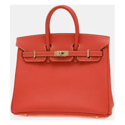 Hermes Rose Jaipur Epsom Leather Birkin Tote Bag