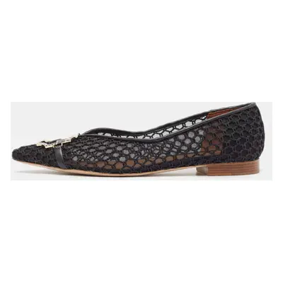 Malone Souliers Black Mesh Collina Ballet Flats Size