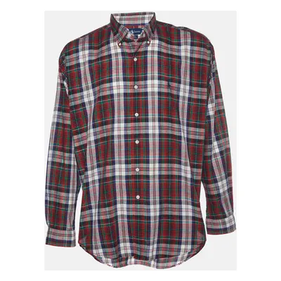 Ralph Lauren Red Checked Cotton Button Down Blaire Shirt