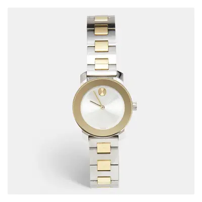 Movado Silver Two-Tone Stainless Steel Bold