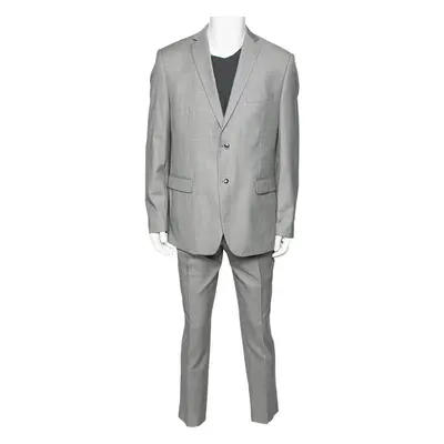 Balmain Vintage Grey Wool Slim Fit Singe Breasted Suit