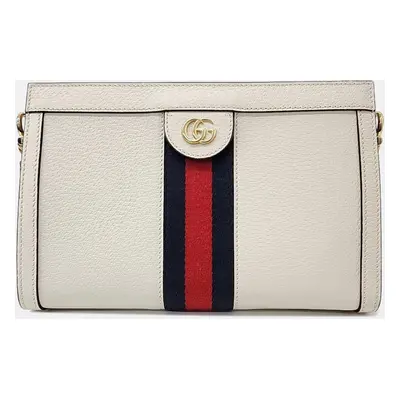 Gucci Ivory Leather Ophidia Shoulder Bag