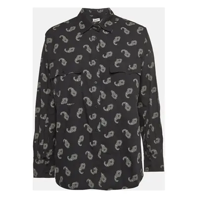 Zadig & Voltaire Black Tamara Paisley Print Cotton Oversized Shirt