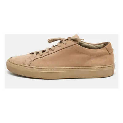 Common Projects Beige Suede Achilles Lace Up Sneakers Size