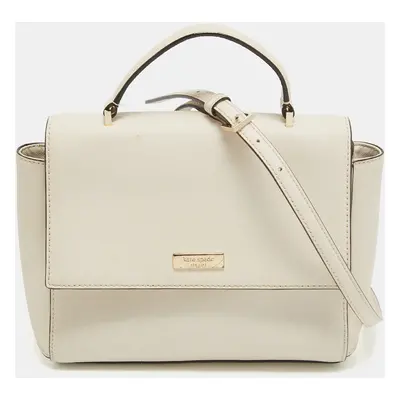 Kate Spade Off White Leather Charline Arbour Hill Top Handle Bag