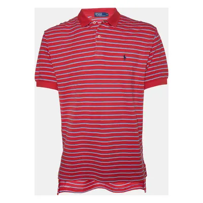 Polo by Ralph Lauren Red Striped Cotton Polo T-Shirt