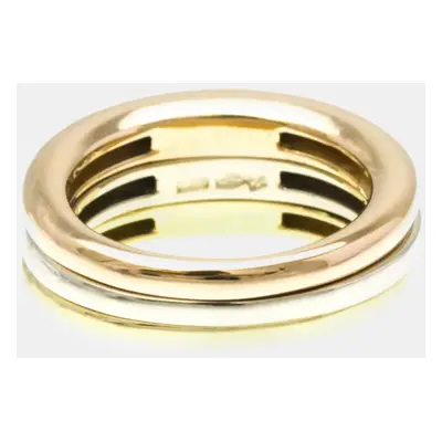 Cartier 18K Yellow, Rose, White Gold Trinity Stack Band Ring EU