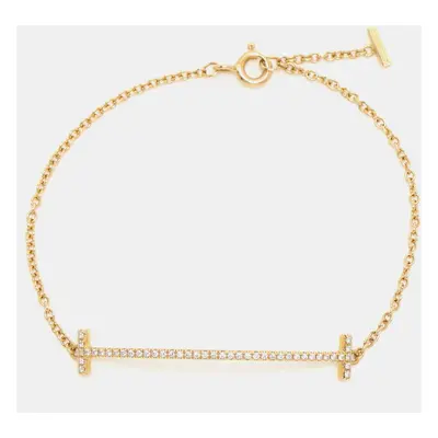 Tiffany & Co. T Smile Diamond 18k Yellow Gold Bracelet